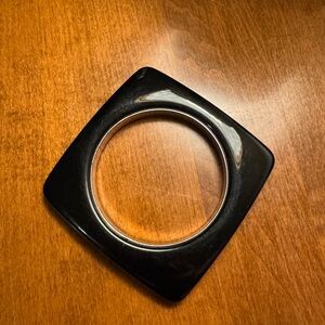 Black Square Bangle Bracelet